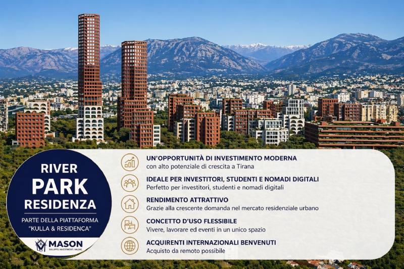 Cosa rende gli appartamenti moderni ed esclusivi del RIVER PARK RESIDENCE tra i più richiesti nelle nuove residenze a Tirana?